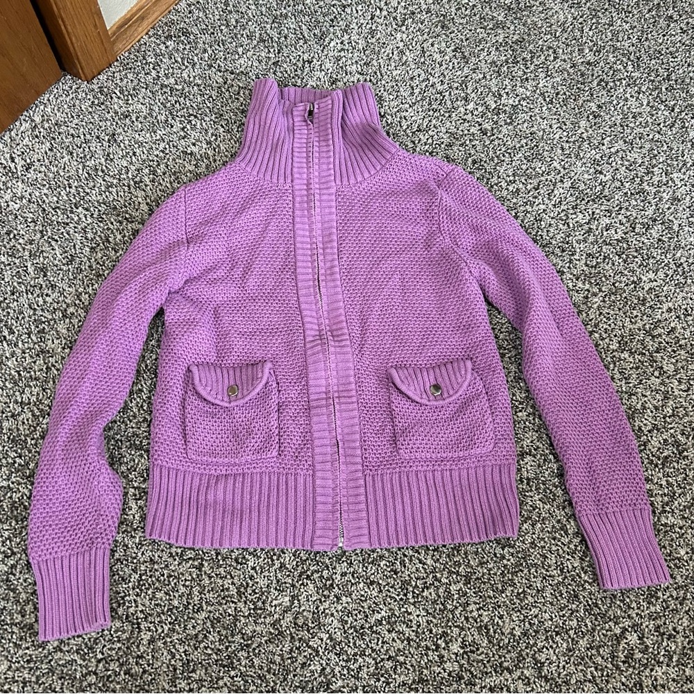 Jones New York Lavender Cardigan Sweater